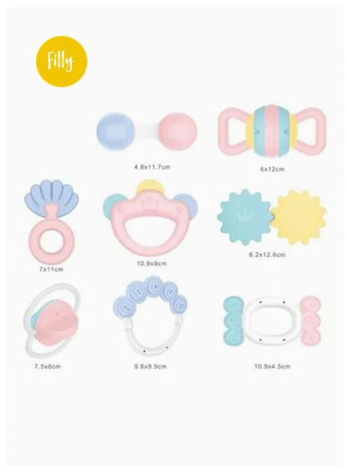 Filly Baby Rattle Toy, Infant Teething Toys , Rattles Sensory Toy Set, Food Grade Silicone Material, Newborn Toys Gift for Babies 3 Months and above Boys Girls, Early Educational Toy Set. - Image 2