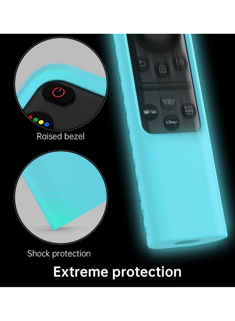Silicone Case for Samsung SolarCell 2023 Smart TV Remote TM2360E TM2361E BN59-01432A BN59-01439A Anti-Lost with Lanyard  Protective Cover Blue  - Image 4