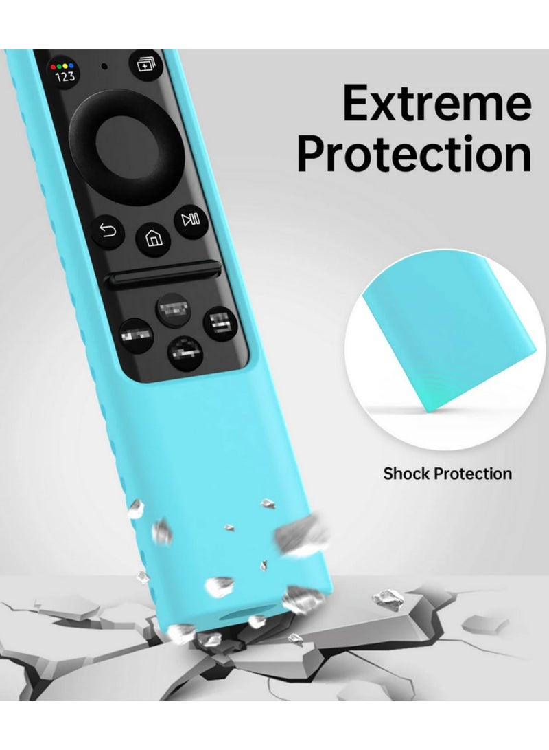 Silicone Case for Samsung SolarCell 2023 Smart TV Remote TM2360E TM2361E BN59-01432A BN59-01439A Anti-Lost with Lanyard  Protective Cover Blue  - Image 5
