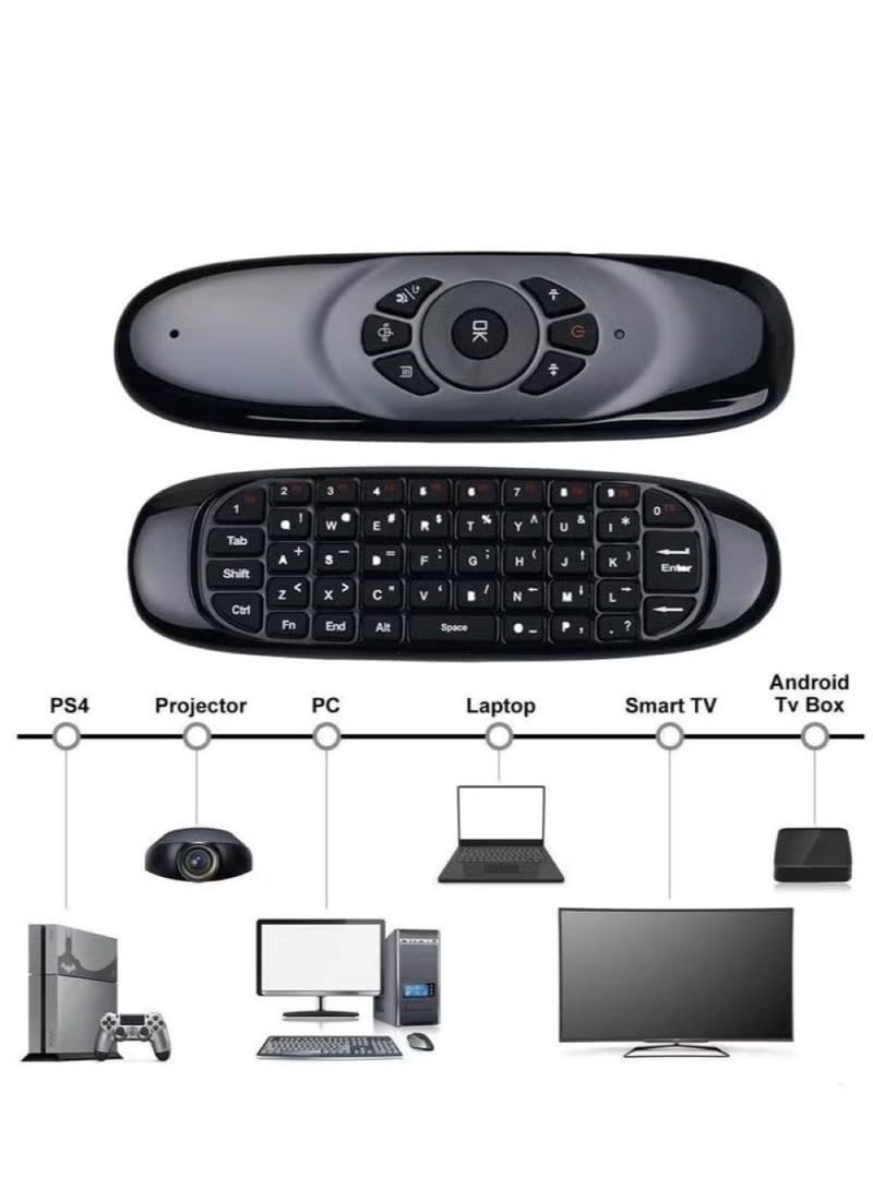 Arabic Keyboard Air Mouse C120 Smart TV Remote Control Computer Wireless Keyboard with Gyroscope Somatosensory Remote Control for TV Box Android Laptop Pc - Image 2