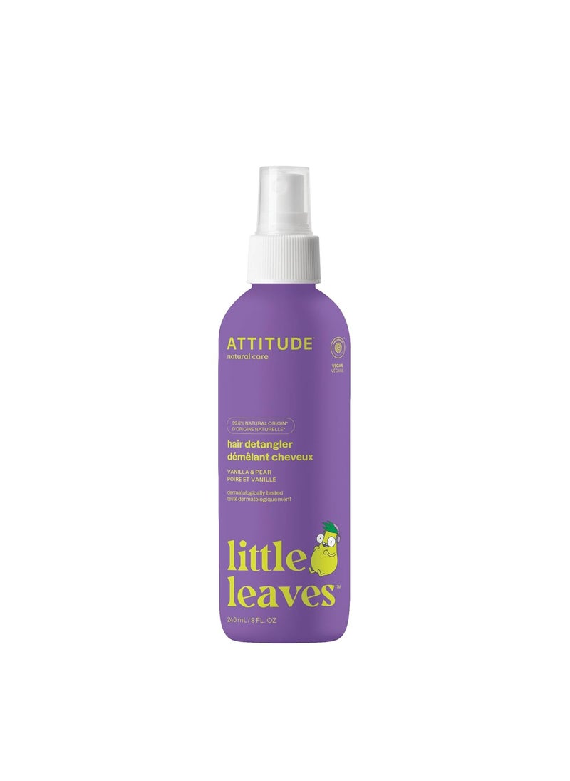 Attitude - ATTITUDE Rinse-free Hair Detangler for Kids, EWG Verified Leave In Product, Plant- and Mineral-Based Ingredients, Vegan, Vanilla & Pear, 8 Fl Oz - Image 1