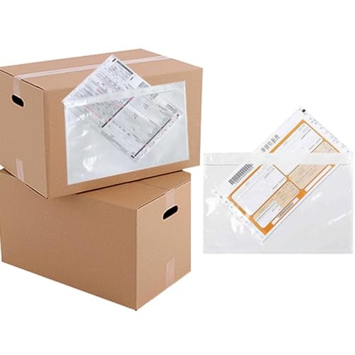 MBLABEL 100 Pcs-6x9 Shipping Envelopes, Packing List Mailing Envelopes Clear Adhesive Shipping label sleeves Shipping Supplies for Small Businesses - Image 2
