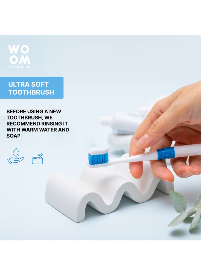 Toothbrush WOOM Ultra Soft (Blue Color), for Sensitive Teeth and Gums