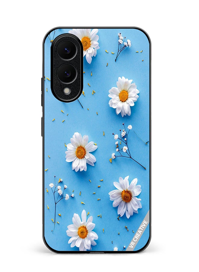 VR CREATIVE Protective Case Cover For Samsung Galaxy S25 Edge Flower Design Multicolour