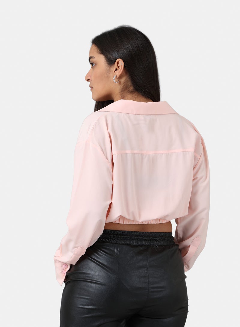 belle Oversized Patterned Button Down Blouse - Image 3