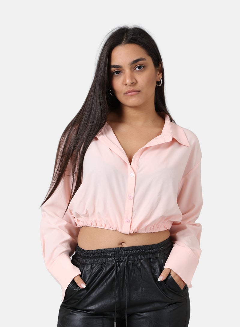 belle Oversized Patterned Button Down Blouse - Image 1