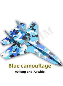 Su Su27J20 Su 35 J J10F22 Raptor Remote Control Aircraft Fall Resistant Magic Board Fixed Wing Assembled Model-Color:Su 27 Blue Camouflage-Specifications:1 Set Of Body + 1 Set Of Accessory Package