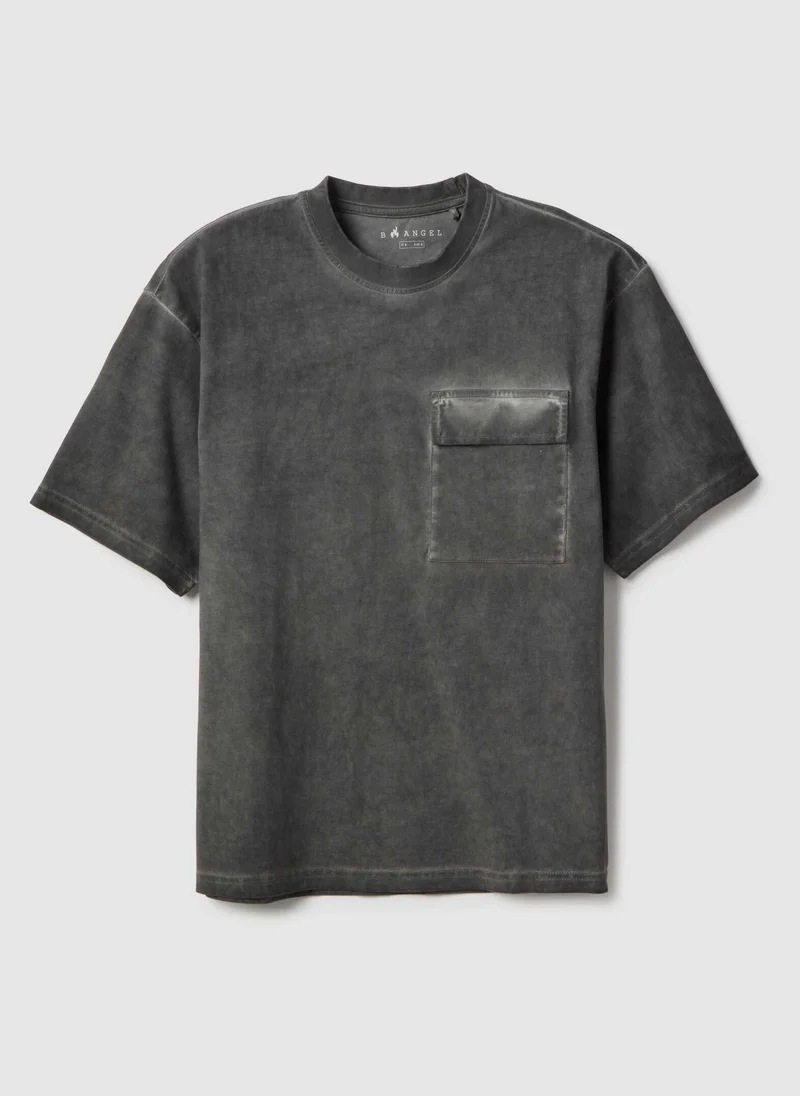Ovs OVS Grey pure cotton regular fit T-shirt with pocket