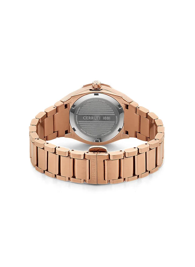 شيروتي 1881 Womens Round Shape Stainless Steel Analog Wrist Watch CIWLG2226003 33 mm Rose gold