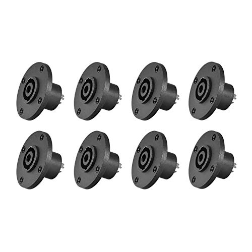 Yuyaokk 8 Pack New Speakon Cable Adapter Connectors, 4 Pole Audio Speaker Plug Twist Lock Compatiable with Speakon NL4FC, NL4FX, NLT4X, NL2FC - Image 1