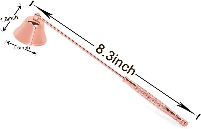 NEOYARDE Candle Snuffer, Stainless Steel Wick Flame Extinguisher Elegant Candle Accessory for Candle Lovers - Rose Gold - Image 2