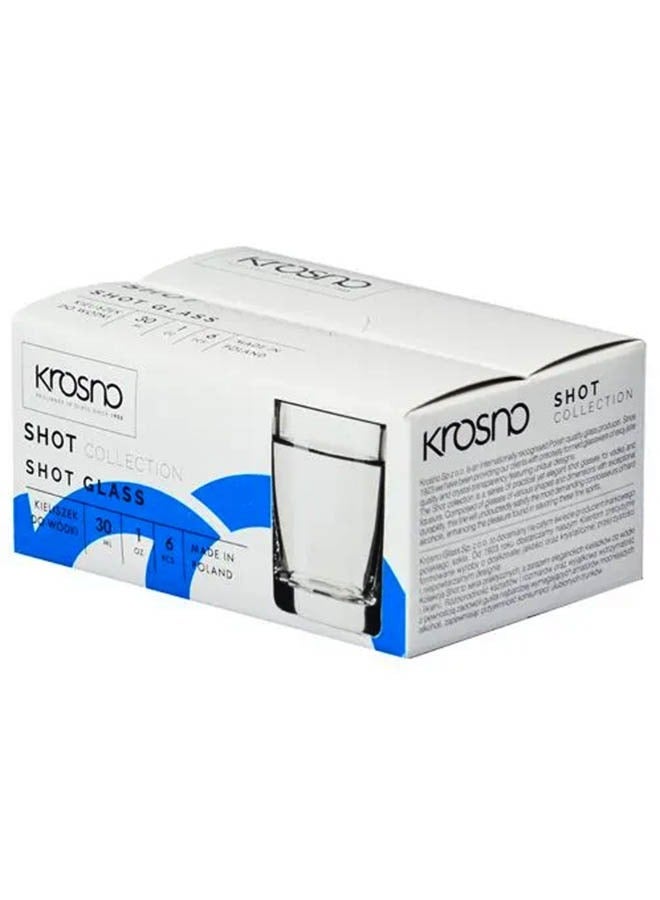 Krosno shot glass casual collection 30ml set of 6 - Image 3