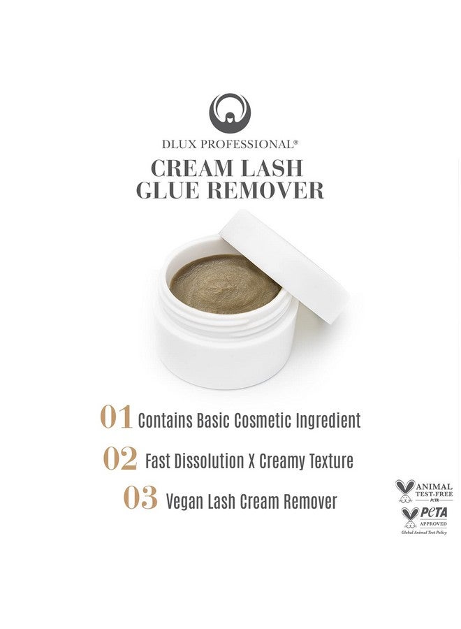 DLUX PROFESSIONAL Eyelash Extensions Cream Glue Remover - 15ml, Natural Pigment, Professional Eyelashes Extensions Adhesive Remover Cream Type, Fast Dissolution, Eyelash Extension Supplies, Oatmeal Color - Image 2