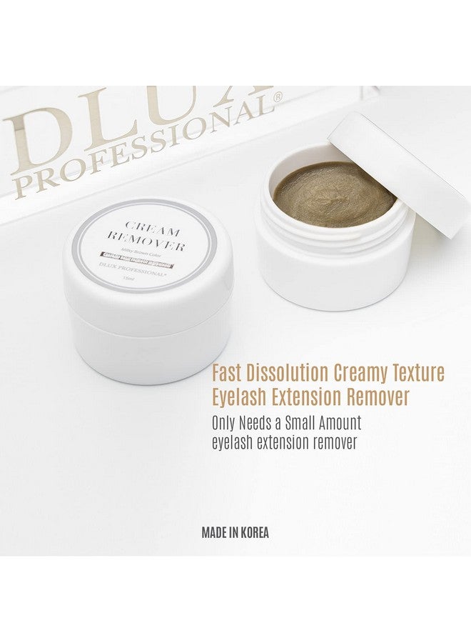 DLUX PROFESSIONAL Eyelash Extensions Cream Glue Remover - 15ml, Natural Pigment, Professional Eyelashes Extensions Adhesive Remover Cream Type, Fast Dissolution, Eyelash Extension Supplies, Oatmeal Color - Image 4