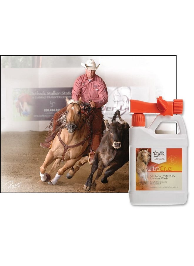 UltraCruz UltraCruz Veterinary Liniment Wash for Horses, 32 oz with Travel Spray  - Image 2