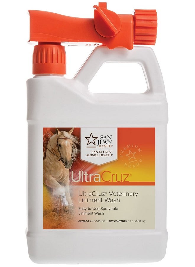 UltraCruz UltraCruz Veterinary Liniment Wash for Horses, 32 oz with Travel Spray  - Image 1
