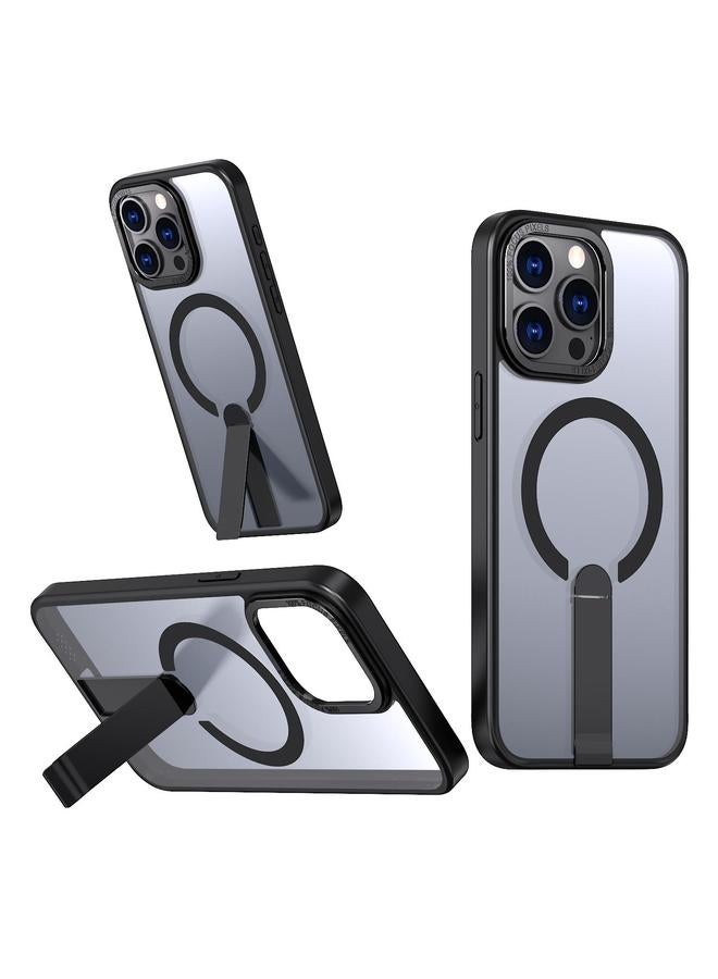 Zaboon Case For iPhone 12 Pro Star Shine Series TPU + PC MagSafe Phone Case with Fold Holder - Image 1