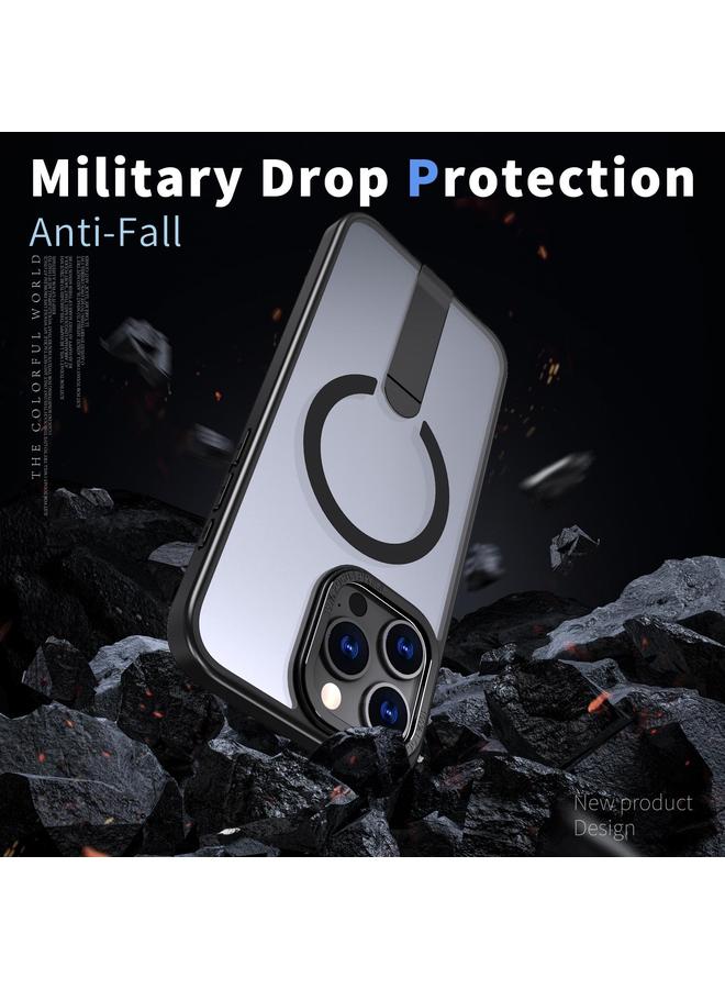 Zaboon Case For iPhone 12 Pro Star Shine Series TPU + PC MagSafe Phone Case with Fold Holder - Image 3