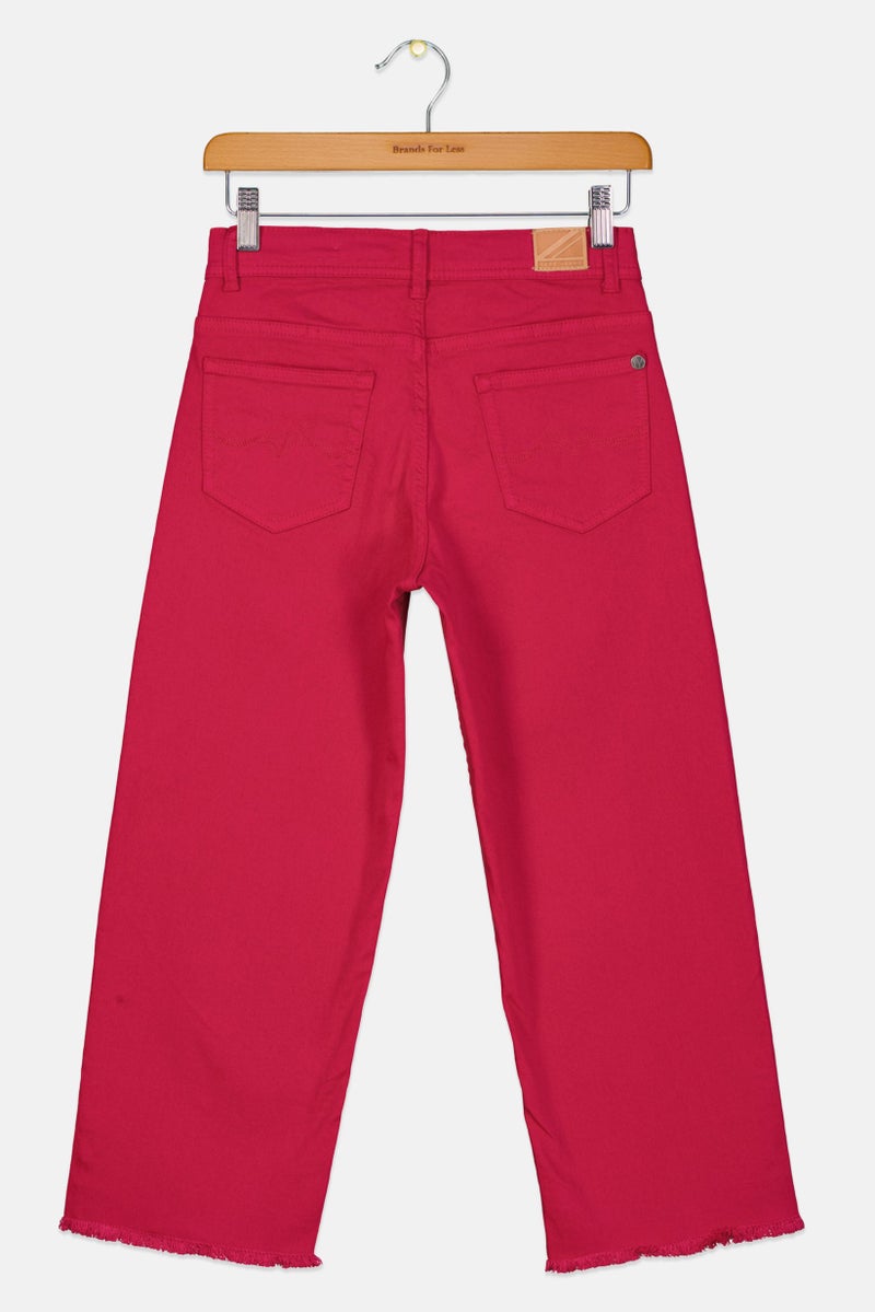 Pepe Jeans Kids Girl Regular Fit Stretchable Denim Jeans, Dark Pink - Image 2