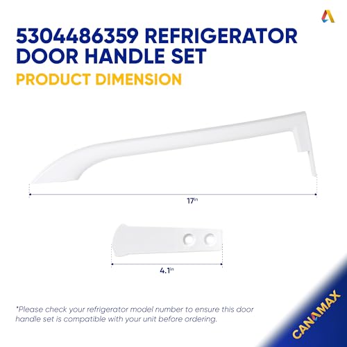 Canamax 5304486359 Refrigerator Door Handle Set Compatible with Frigidaire Freezers - Replace 5304506469 5304504507 242059501 242059504 - Pack of 2 [Upgraded 2025] - Image 2