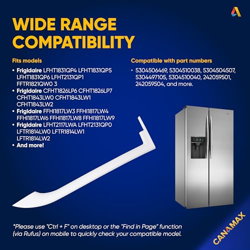 Canamax 5304486359 Refrigerator Door Handle Set Compatible with Frigidaire Freezers - Replace 5304506469 5304504507 242059501 242059504 - Pack of 2 [Upgraded 2025] - Image 4