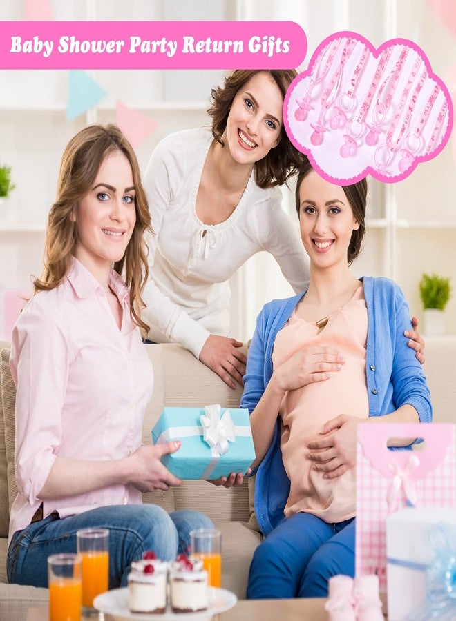 Coume 36 Pieces Baby Shower Pacifiers Necklace Acrylic Baby Party Favors Pacifiers Charm Necklace for Baby Shower Party Decorations Table Scatter(Pink) - Image 5