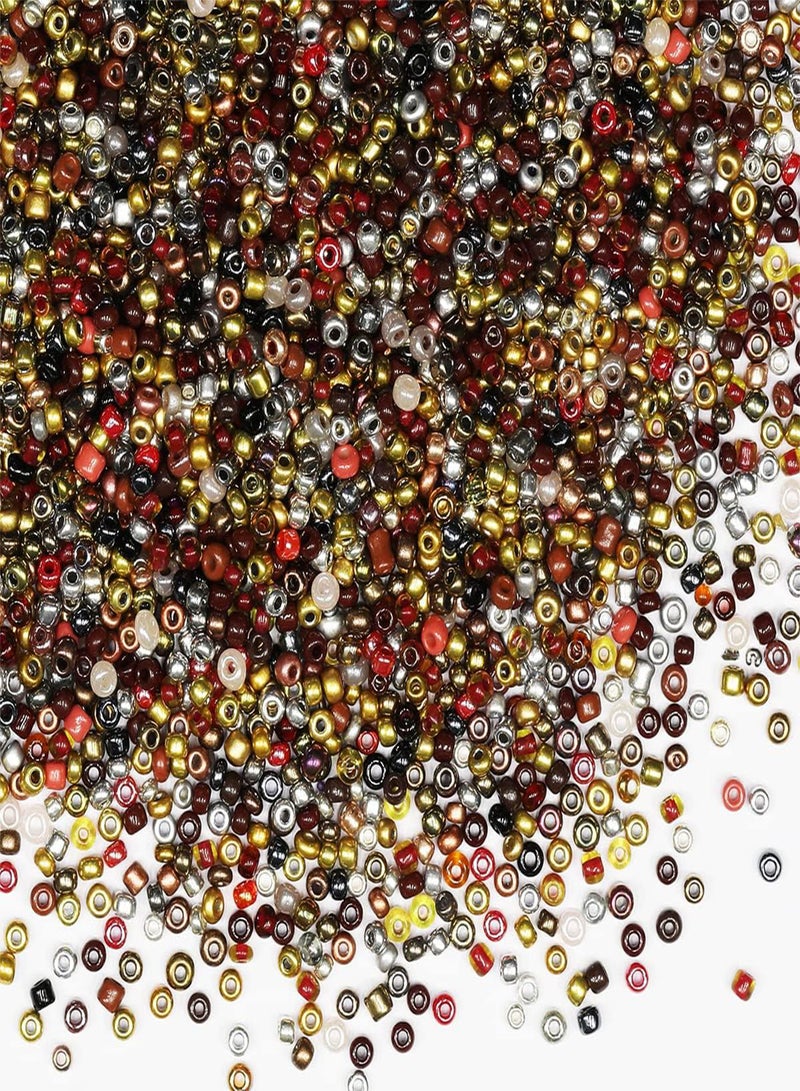 GGOOT Bulk Seed BeadsBulk 2mm Seed Beads for Jewelry Making 110 Grams About 980pcs,12/0 Glass Craft Beads for Making Earrings, Bracelets, Pendants, Waist Jewelry, DIY Handmade Seed Beads(Mixed Col  - Image 1