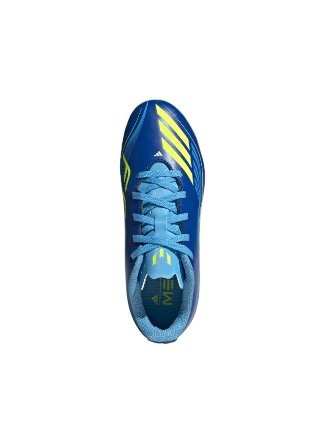 Adidas F50 Messi Club Firm/Multi-Ground Boots Kids - Blue/Solar Yellow - Image 2
