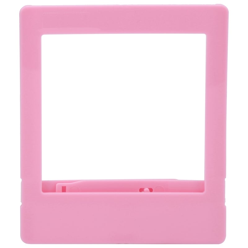 Square Photo Frame: Pink High-Quality Eco-Friendly Plastic - Unique Lightweight Back Support Instant Camera Frame for Desktop Photo Display, Polaroid/SQ Series Camera Photos - Image 1
