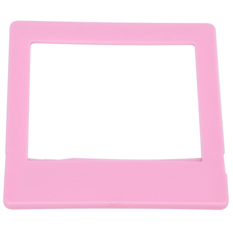 Square Photo Frame: Pink High-Quality Eco-Friendly Plastic - Unique Lightweight Back Support Instant Camera Frame for Desktop Photo Display, Polaroid/SQ Series Camera Photos - Image 4