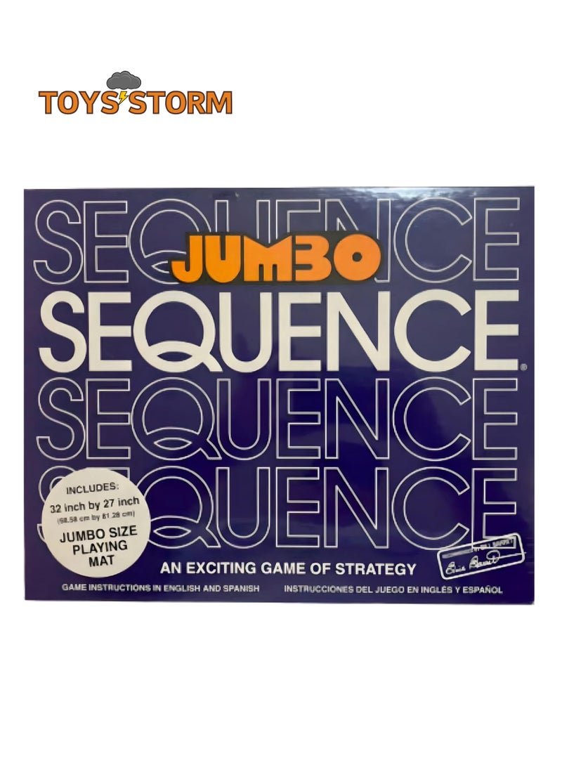 TOYS STORM - Jumbo Sequence Board GAME | Multi Color Board Game for Family, Strategy Foldable Board Card Game - Image 1