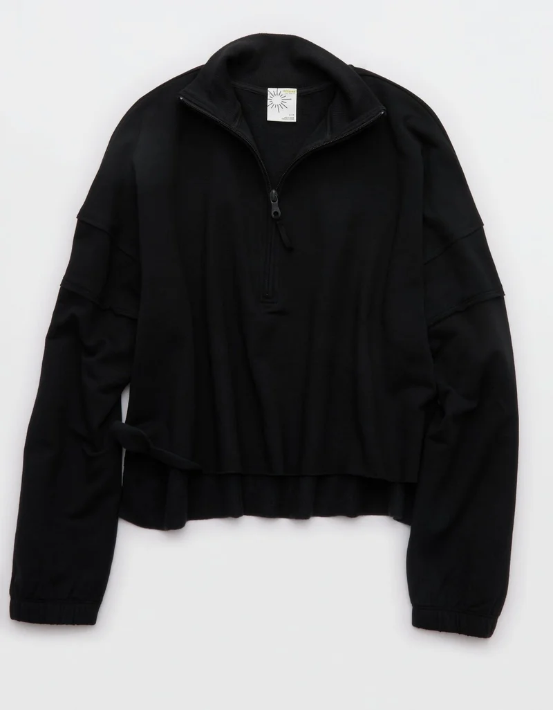 Aerie OFFLINE By Aerie OTT Seamed Quarter Zip Sweatshirt