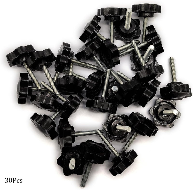 NACX M4 x 25mm Thread Clamping Knob, Thumb Screw, Star Hand Knob Tightening Screw Knob for Machinery, 30Pcs - Image 3