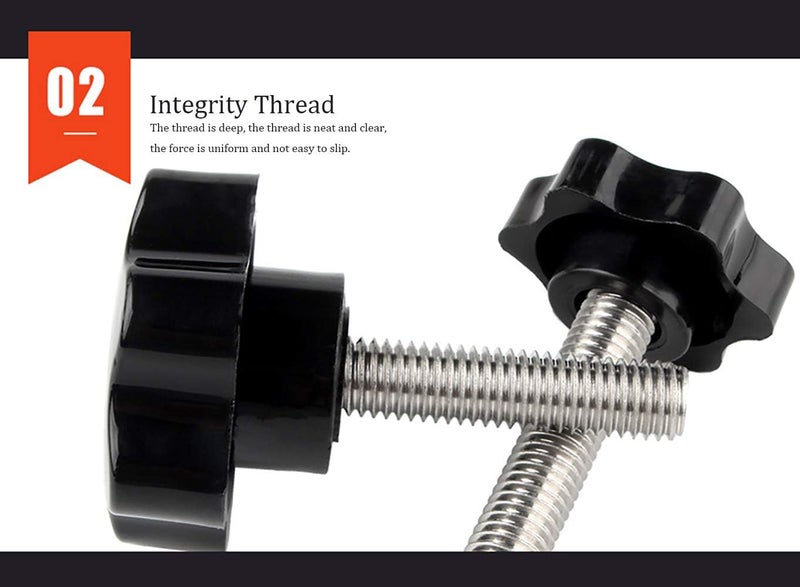 NACX M4 x 25mm Thread Clamping Knob, Thumb Screw, Star Hand Knob Tightening Screw Knob for Machinery, 30Pcs - Image 5