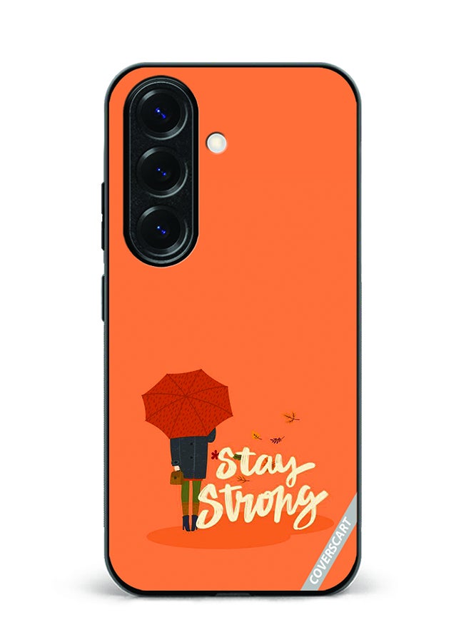 COVERSCART Protective Case Cover For Samsung Galaxy S24 Plus Stay Strong Design Orange
