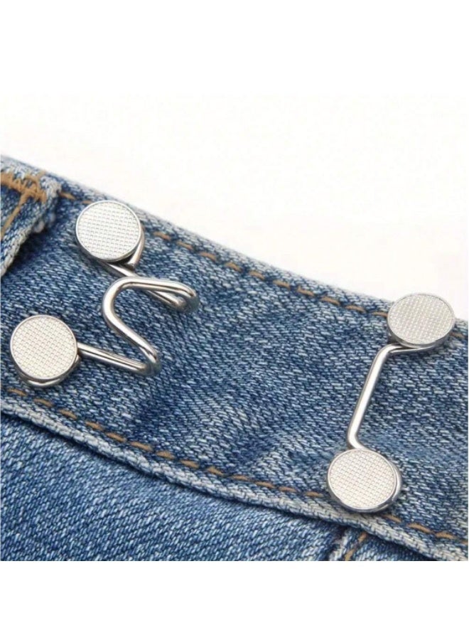 Shein 2-Piece Adjustable Waist Buckle Set for Jeans & Pants – Nail-Free Invisible Waist Fix – Unisex Adjustable Fit - Image 2