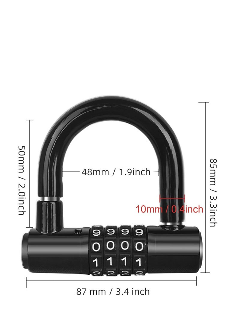 SYOSI - Bike Lock, Heavy Duty Outdoor Waterproof Lock with Resettable Code, Digit Combination Padlock, 4 Digit Code Lock Anti Theft for Gates, Mountain Bike, Scooter Gym, School, Shed Lockers - Image 1