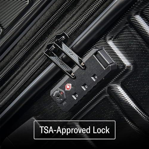 Samsonite Omni 2 Hardside Expandable Luggage with Spinner Wheels, Checked-Medium 24-Inch, Purple - Image 4