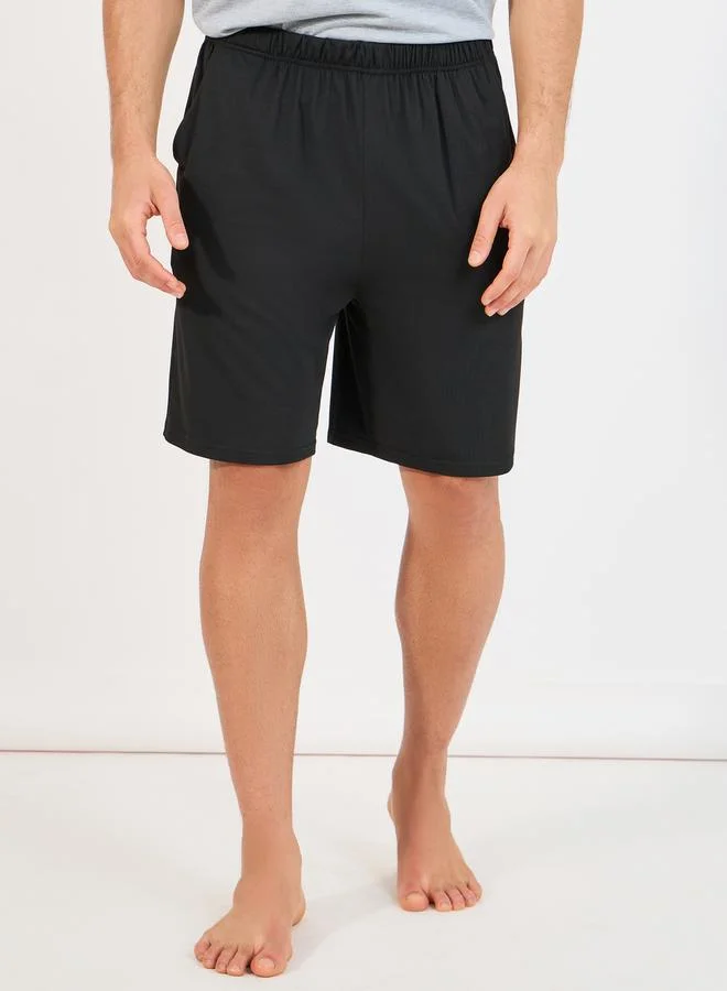 Styli Eat Sleep Repeat Print Crew Neck T-Shirt & Short Set