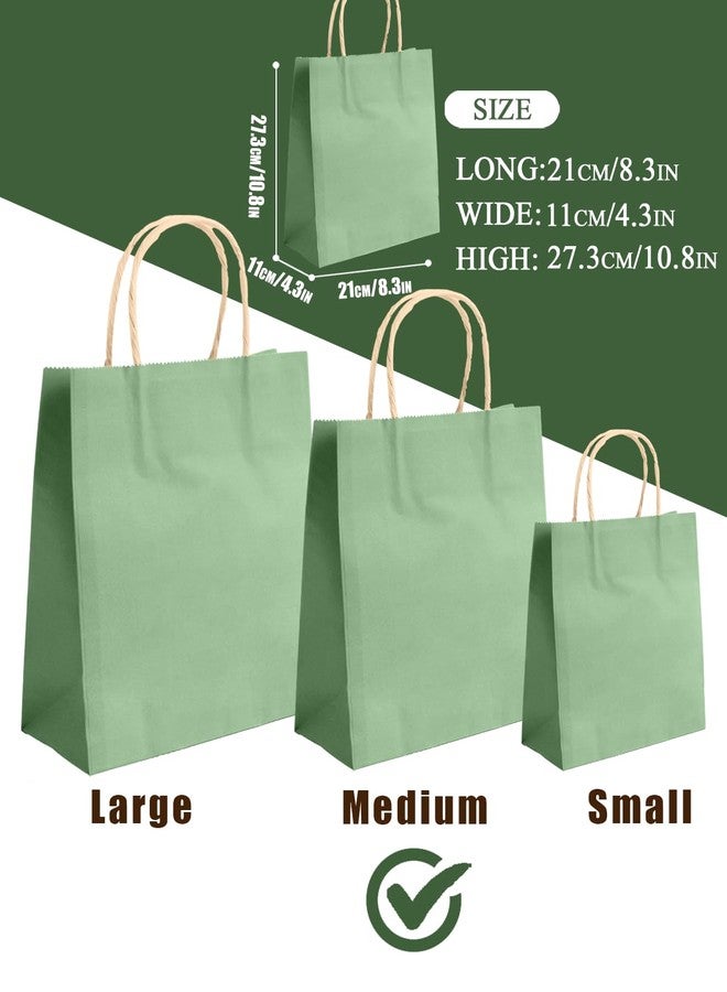qiqee 100PCS Medium Mulitcolor Gift Bags With Handles Bulk Multiple Uses (10.6"x8.3"x4.3" - Image 4
