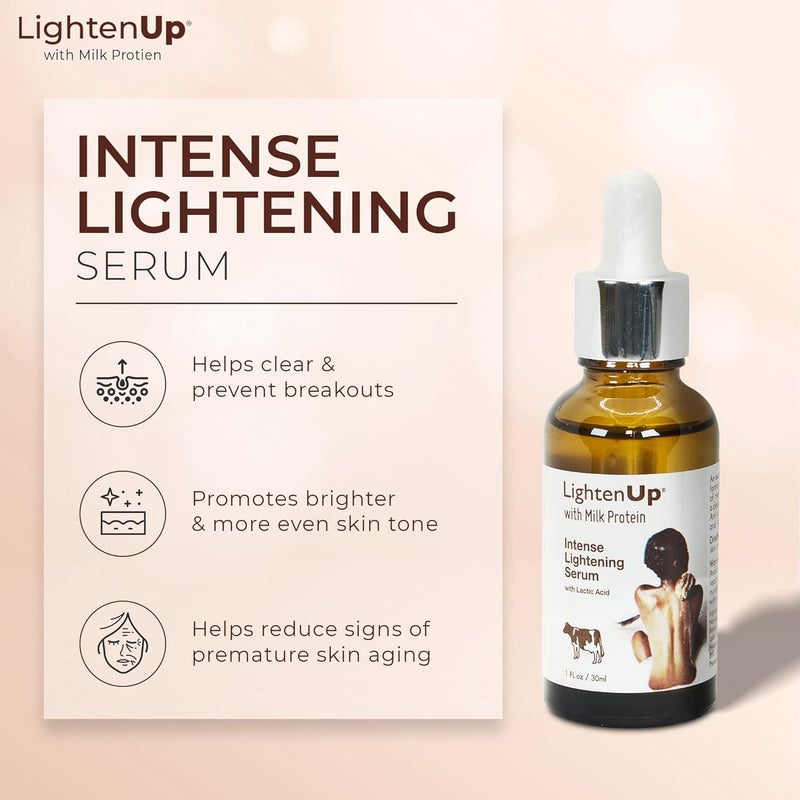 OMIC LightenUp Lactic Acid Serum 1 fl oz 30 ml Skin Brightening AHA Serum Helps to Even Out Skin Tone - Image 2