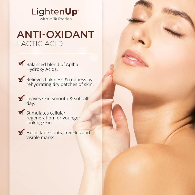OMIC LightenUp Lactic Acid Serum 1 fl oz 30 ml Skin Brightening AHA Serum Helps to Even Out Skin Tone - Image 3