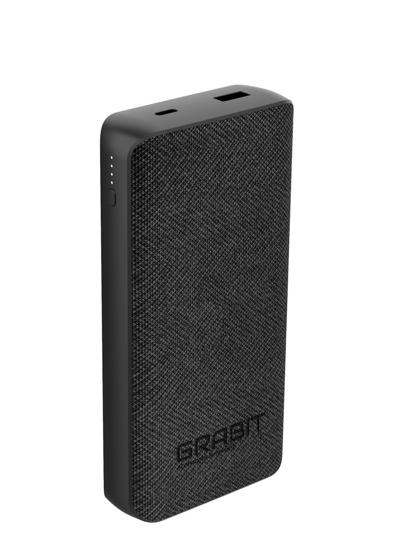 GRABIT - 20,000mAh 65W PD Power Station – Fast Laptop Charging, Charge laptops, iPads, and smartphones with 65W PD fast charging and a 20,000mAh capacity. Features USB-A & USB-C ports, 4-LED battery indicators, and over-current protection. Includes USB-C to USB-C cable. Compatible with iPhone, MacBooks, iPads, Samsung, OnePlus, Xiaomi, Huawei, Google Pixel, and more. Ideal for work, travel, and daily use. - Image 1
