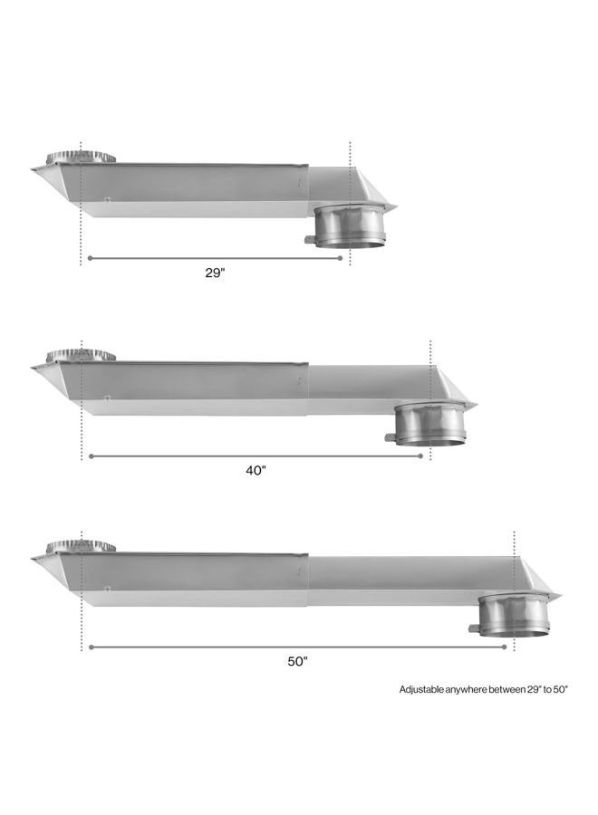 Whirlpool 4396014 مجموعة تهوية قابلة للتمديد أصلية لأجهزة التجفيف، مجموعة تهوية قابلة للتمديد من 29 إلى 50 بوصة من الألمنيوم - Image 3
