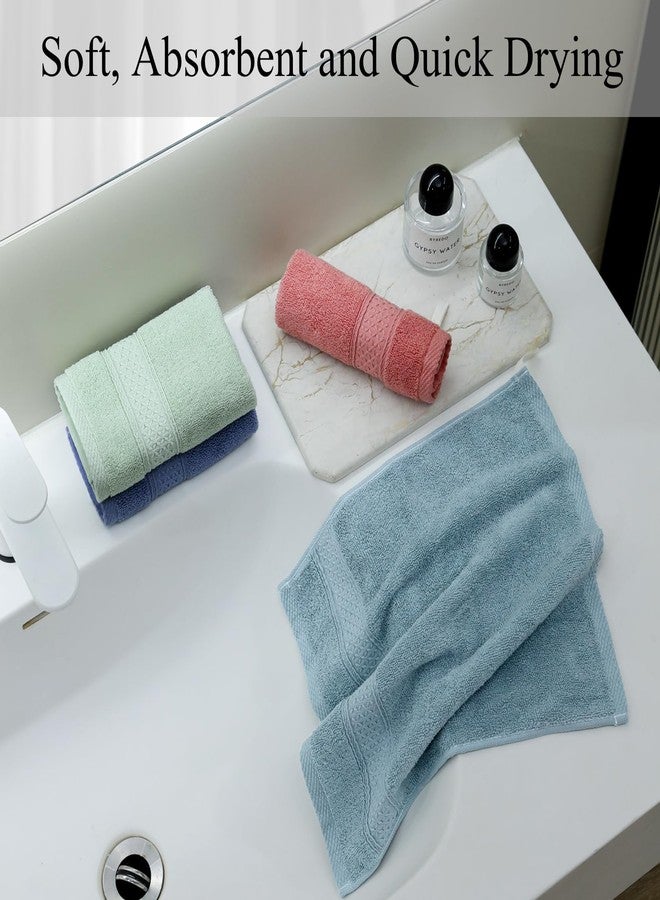 QAJ 6 Pack 100% Cotton Washcloths Set, Highly Absorbent and Soft Feel Fingertip Towels, 13 x 13 in Quick Dry Face Cloths - Image 4