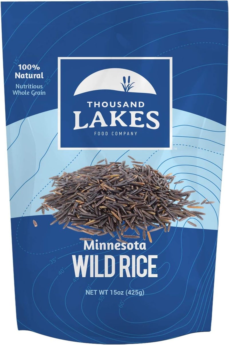 Thousand Lakes Minnesota Grown Wild Rice - 15 Ounce All Natural Premium Grade - Image 1