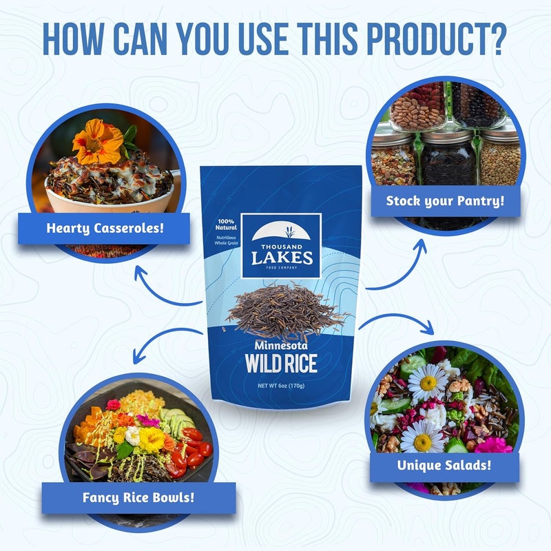 Thousand Lakes Minnesota Grown Wild Rice - 15 Ounce All Natural Premium Grade - Image 3