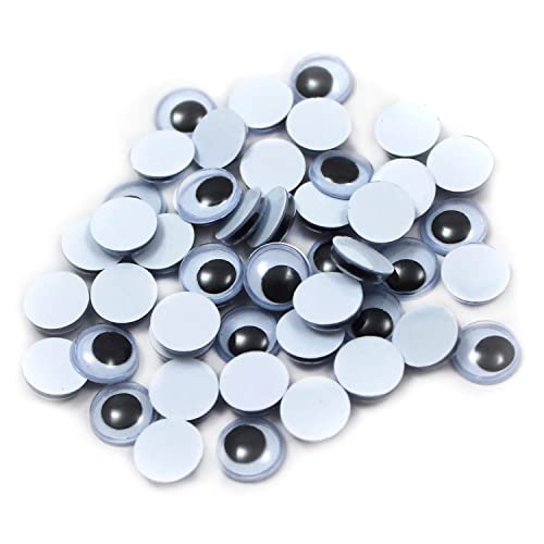 Charles Leonard Creative Arts by Charles Leonard Wiggle Eyes, Round, 10mm, Black, 50/Bag (64510) - Image 1