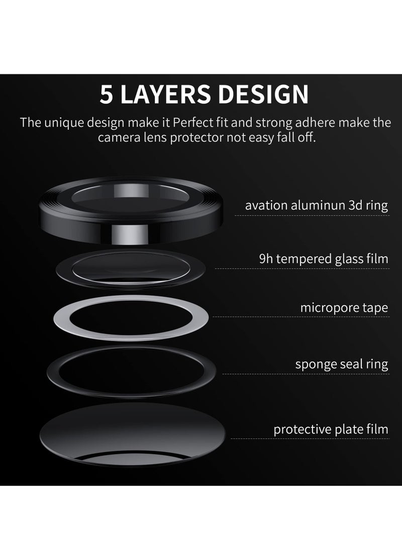 KASTWAVE Camera Lens Protector Cover for Samsung Galaxy Z Fold 4, Anti Scratch HD Tempered Metal Glass Camera Screen Protector Shockproof Film for Galaxy Z Fold 4 5G 2022 Accessories, Black - Image 4