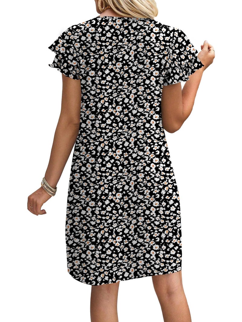 OFEEFAN Womens Dresses 2026 Spring Summer Sundresses Boho Floral Clothes Casual Elegant Classy Date Outfits Print 02 XL - Image 4